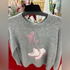 Skating Sweater with Pink Ice Skate Design ❄️💗⛸️